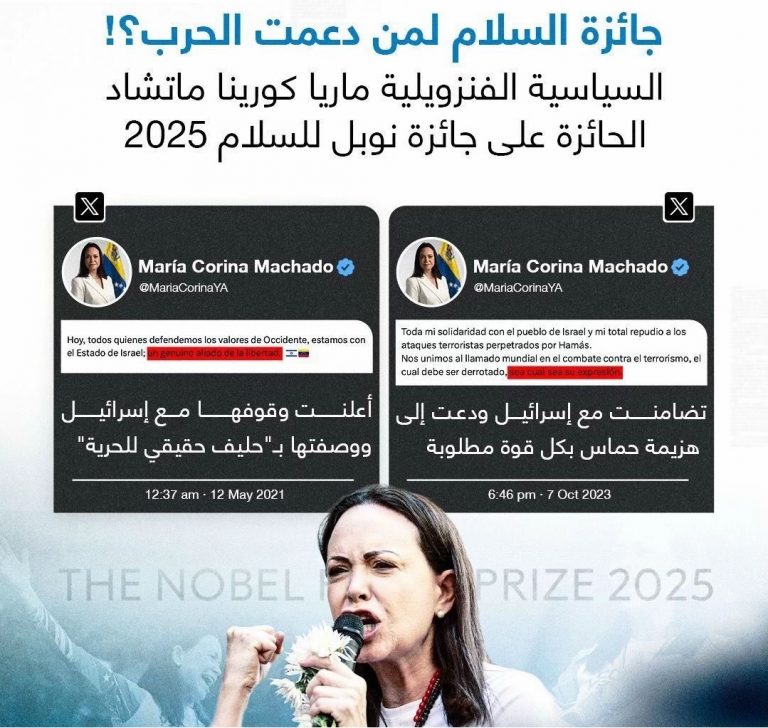 جائزة السلام لمن دعمت الحرب