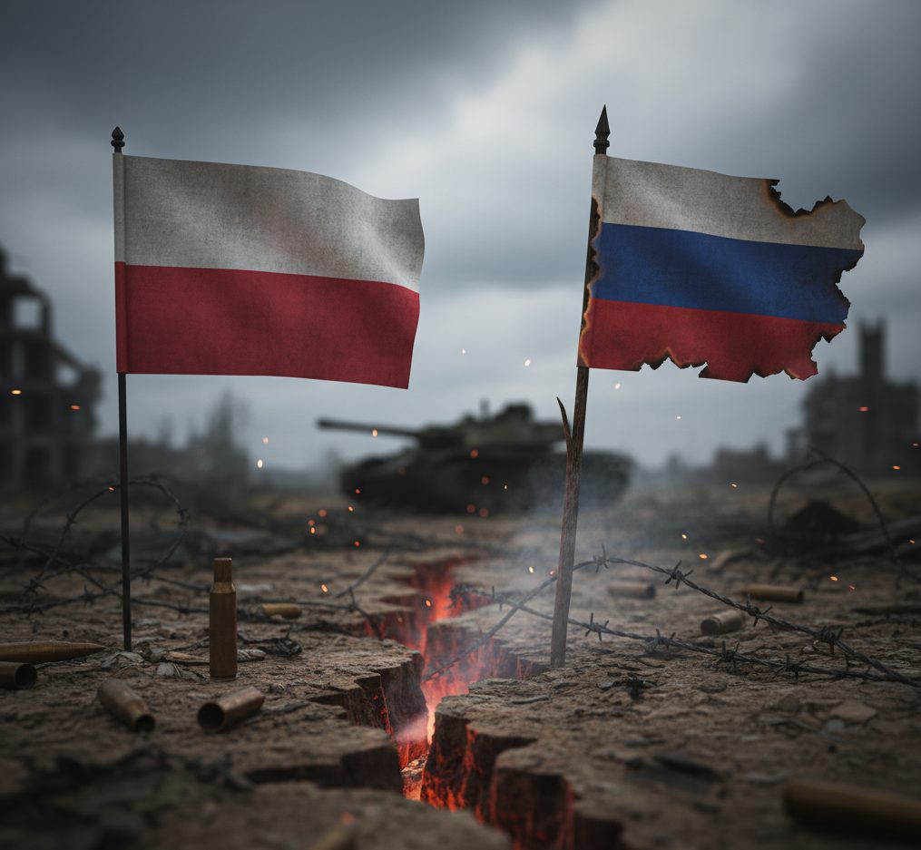 علم بولندا وروسيا يرمزان للتوتر بعد تهديد وارسو باعتقال بوتين