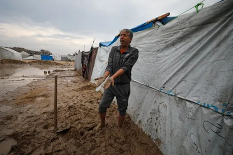 الأمطار تغرق خبام غزة